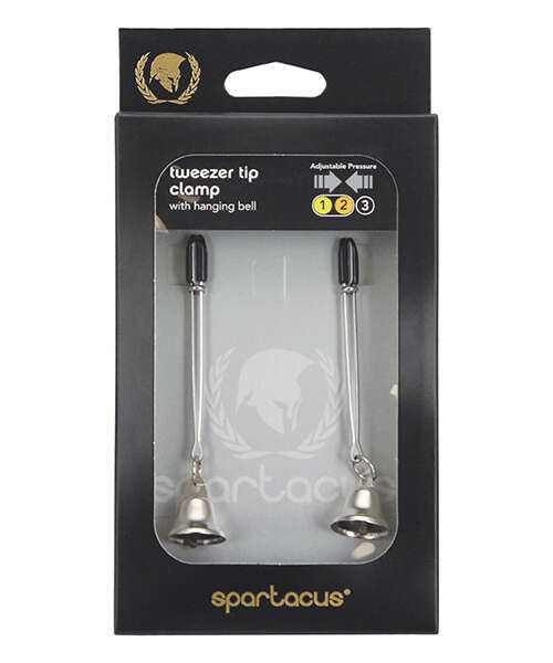 Spartacus Adjustable Tweezer Nipple Clamps w/Bells