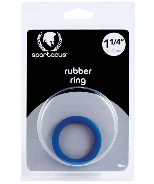 Spartacus 1.25" Rubber Cock Ring - Blue