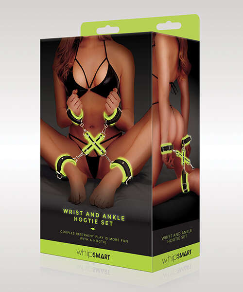 WhipSmart Glow in the Dark Wrist & Ankle Hogtie Set - Green