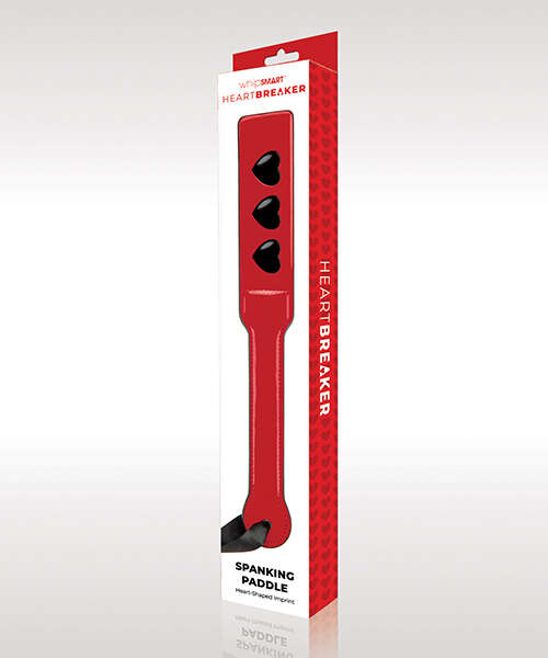WhipSmart Heartbreaker Spanking Paddle - Red/Black