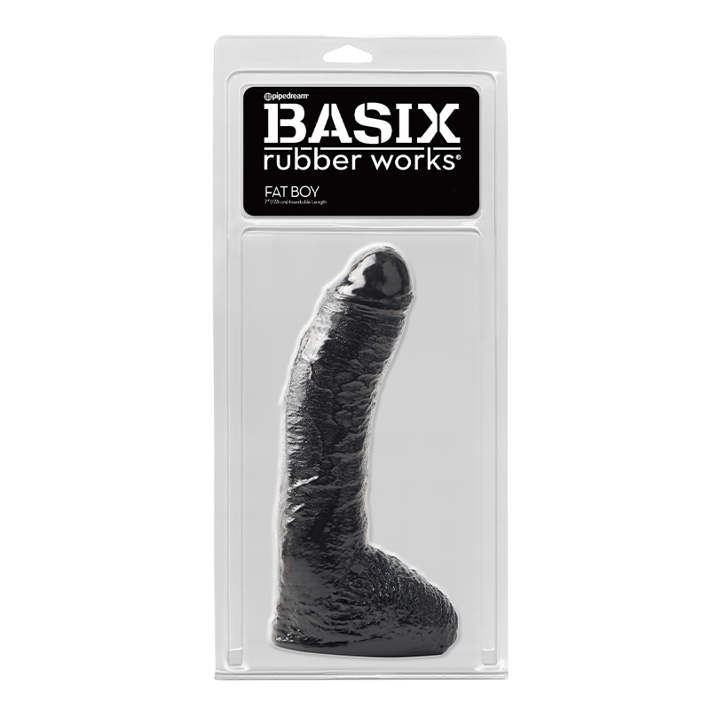 PD Basix Fat Boy 10in Dildo Balls Black