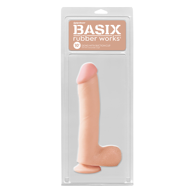 PD Basix 10in Dong Balls & Suction Beig