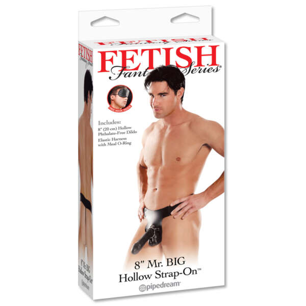 FF Mr. Big 8in Hollow Strap-On Balls Blk