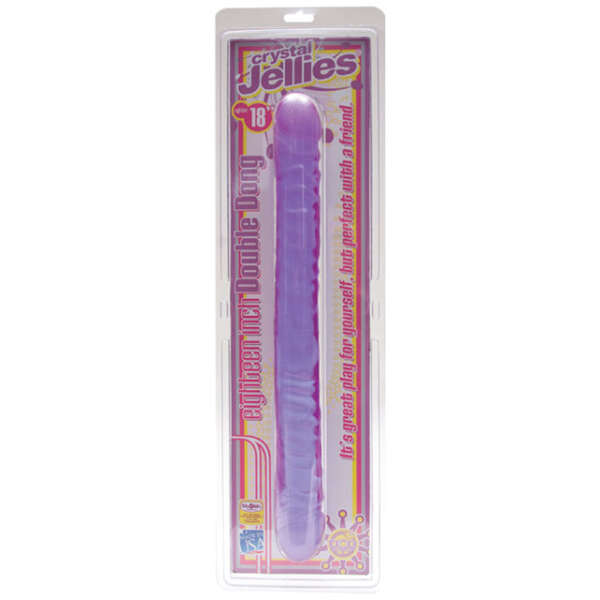 Crystal Jellies Double Dong Purple 18in