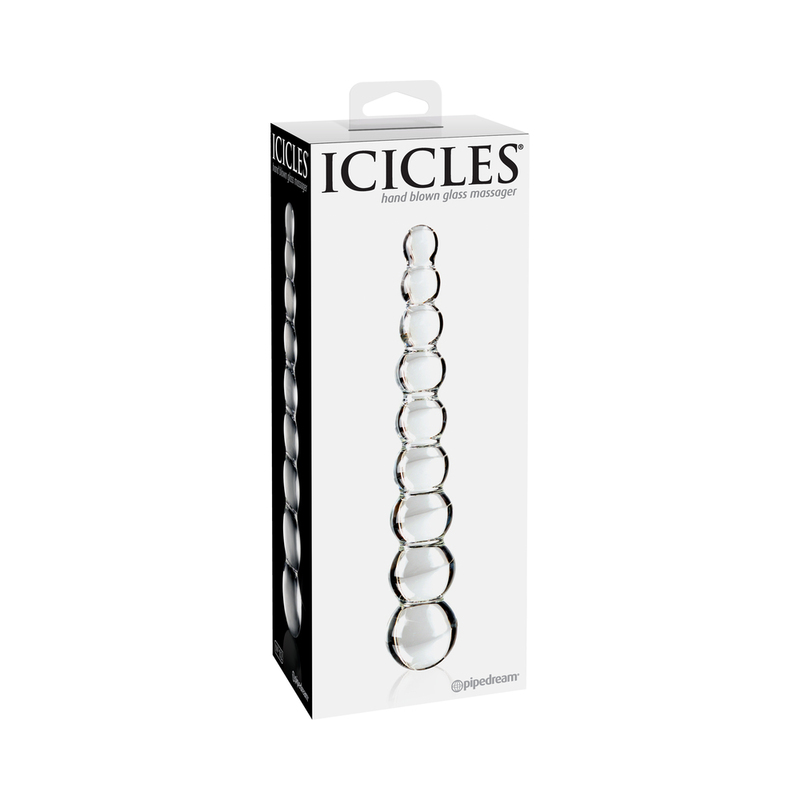 Icicles #2 8.5in Glass Dildo Clear