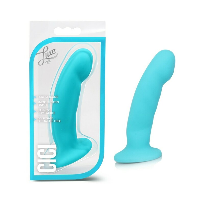 Luxe Cici 6.5in Curved Dildo Blue