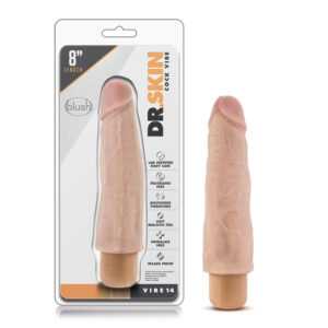 Dr. Skin Vibe 14 Dildo 8in Vibr Beige