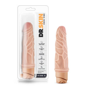 Dr. Skin Vibe 3 Dildo 7.25in Vibr Beige