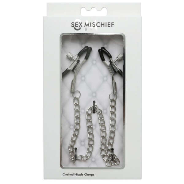SS S&M Adjustable Chained Nipple Clamps