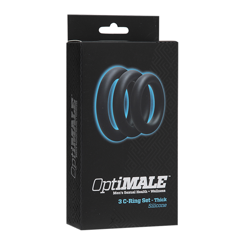 OptiMALE - 3 C-Ring Set - Thick Black