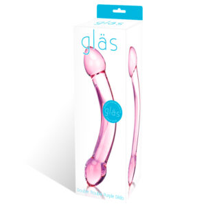 Glas 7.25in Double Trouble Purple Dildo