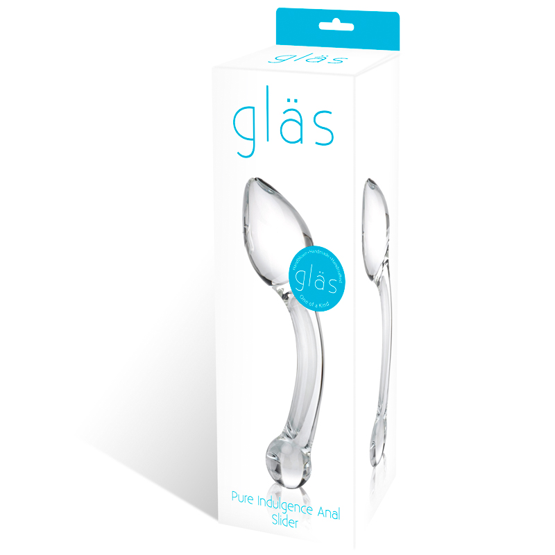 Glas 8in Pure Indulgence AnalSlide Dildo