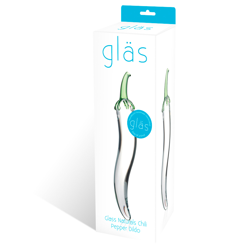 Glas 8.25in Glass Natural ChiliPep Dildo