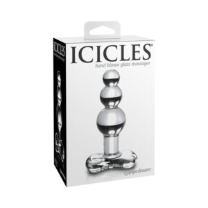 Icicles #47 4in Glass Anal Plug Clear