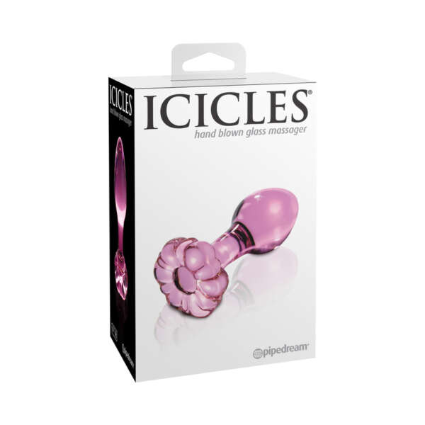 Icicles #48 Glass 3.5in Plug Flower Pink
