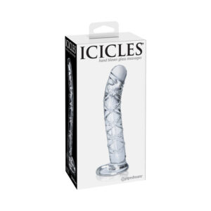 Icicles #60 6.5in Glass Dildo Clear