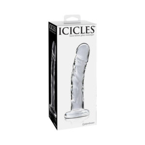Icicles #62 6.5in Glass Dildo Clear