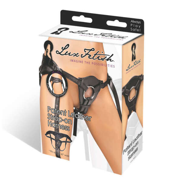 Lux Fetish Patent Leather Strap-On Harn