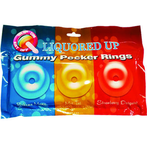 Liquored Up Pecker Gummy Rings-3pk