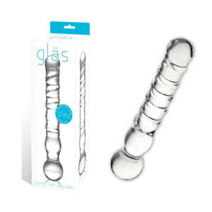 Glas 8in Joystick Clear Glass Dildo