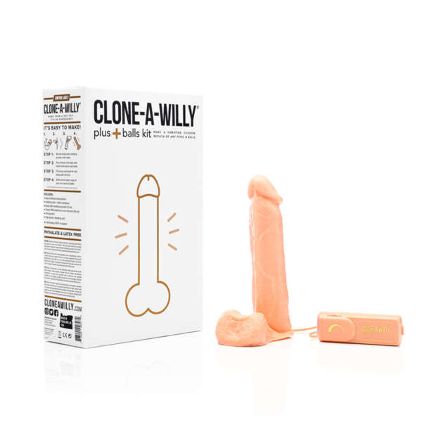 Clone-A-Willy Plus with Balls Light Skin