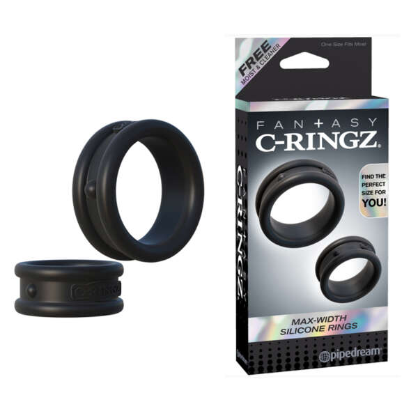 FCR Max-Width Silicone Rings Set Black