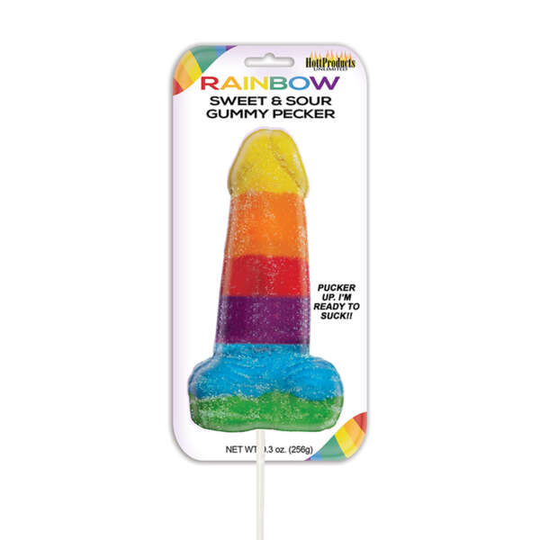 Jumbow Rainbow Gummy Cock Pop