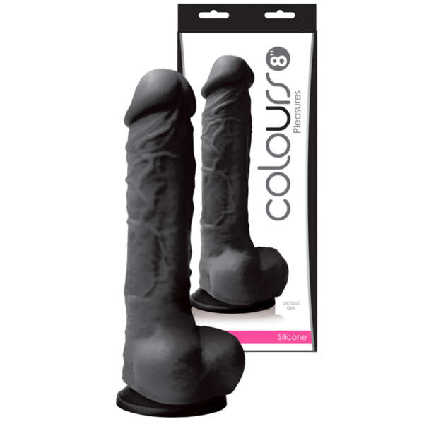Colours Pleasures 8in Dildo Black