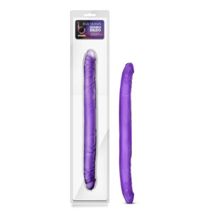 B Yours 16in Double Dildo Purple