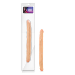 B Yours 14in Double Dildo Beige