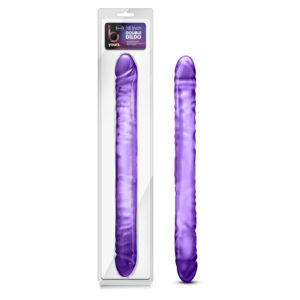 B Yours 18in Double Dildo Purple