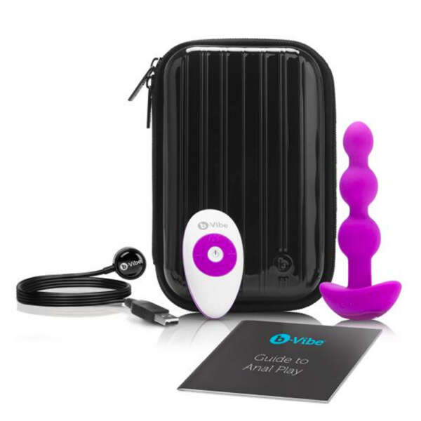 b-Vibe Triplet Vibrating Anal Beads Fuch
