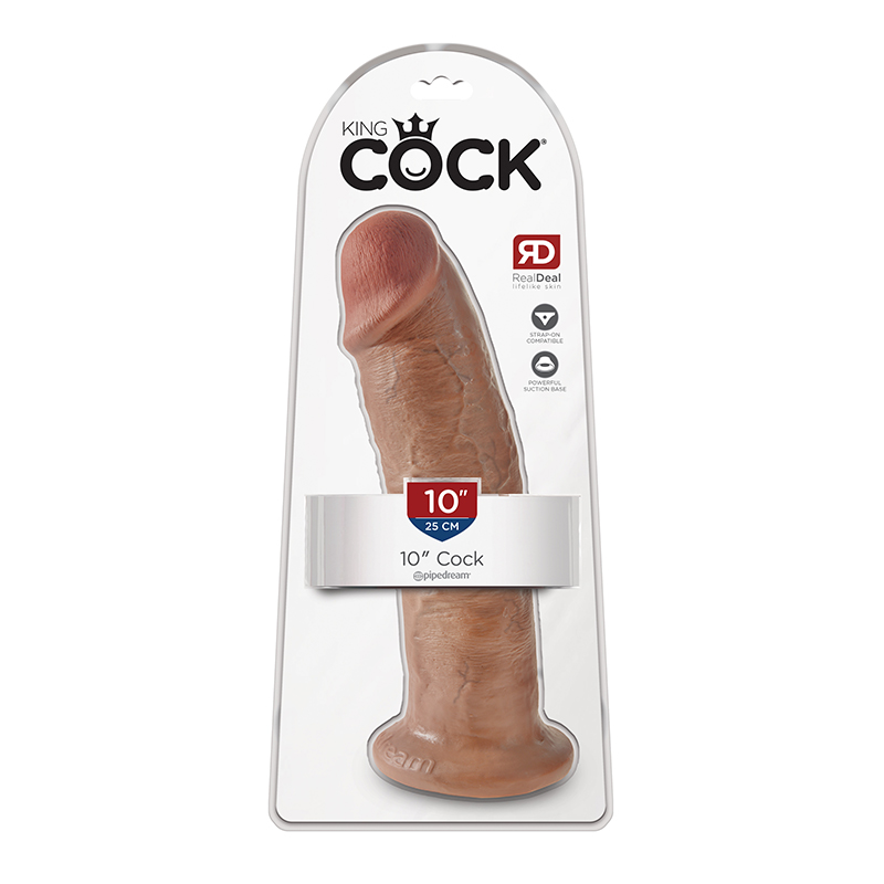 King Cock 10in Cock w/ Suction Cup Tan