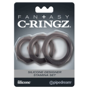 FCR Sili Designer Stamina C-ring Set Blk