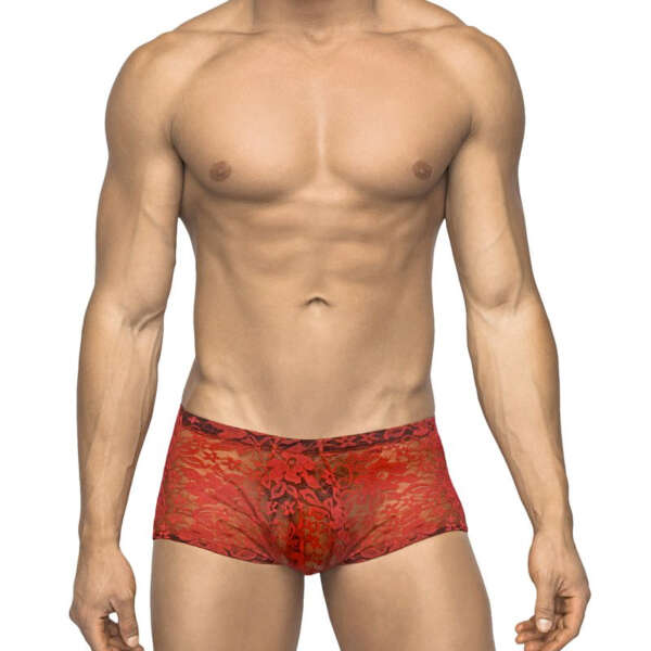 MP Stretch Lace Mini Short Red Med
