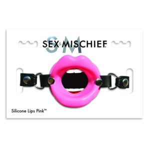 SS S&M Silicone Lips Open-Mouth Gag Pink