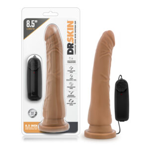 Dr. Skin 8.5in Vibrating Dildo Tan