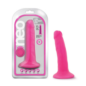Neo 6in Dual Density Dildo Neon Pink