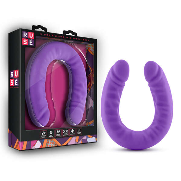 Ruse 18in Sili Slim DoubleDong Purple