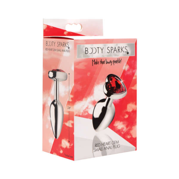 Booty Sparks Red Heart Gem Sm Anal Plug