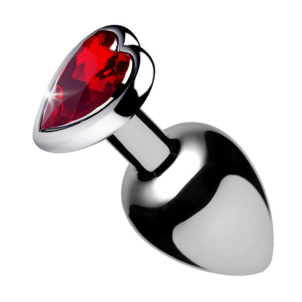Booty Sparks Red Heart Gem Med Anal Plug