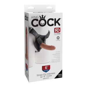 King Cock Strap-On 6in Cock Tan