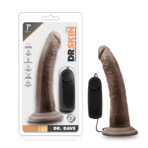 Dr. Skin Dr. Dave 7in Vibr Dildo Brown