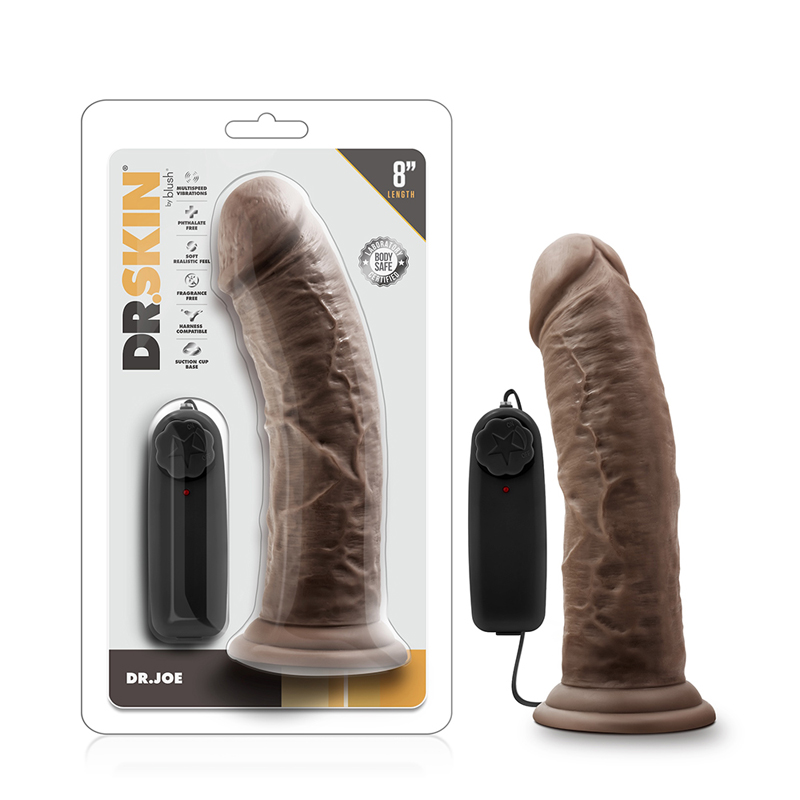 Dr. Skin Dr. Joe 8in Vibr Dildo Brown