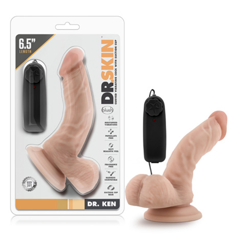 Dr. Skin Dr. Ken 6.5in Vibr Dildo Beige