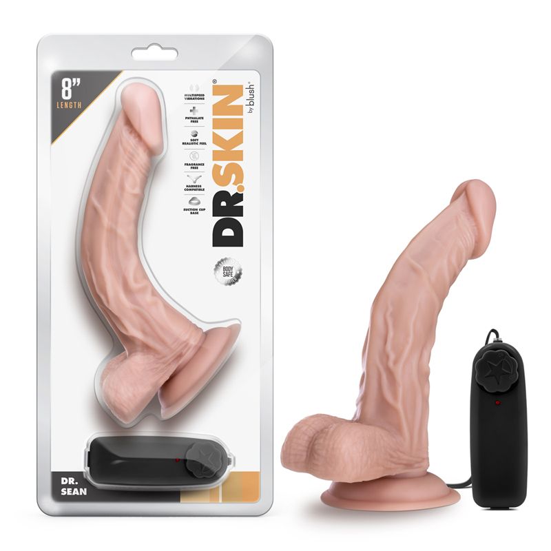 Dr. Skin Dr. Sean 8in Vibr Dildo Beige