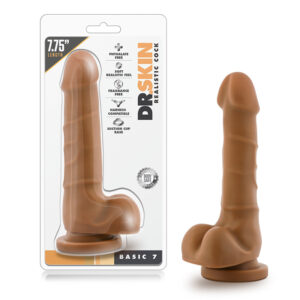Dr. Skin Basic 7 Dildo 7.75in wBalls Tan