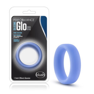 Performance Silicone Glo Cock Ring Blue