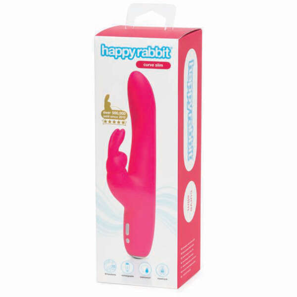 HR Curve Slim Rabbit Vibrator Pink