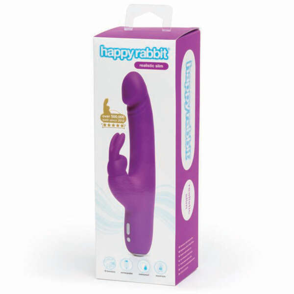 HR Realistic Slim Rabbit Vibrator Purple